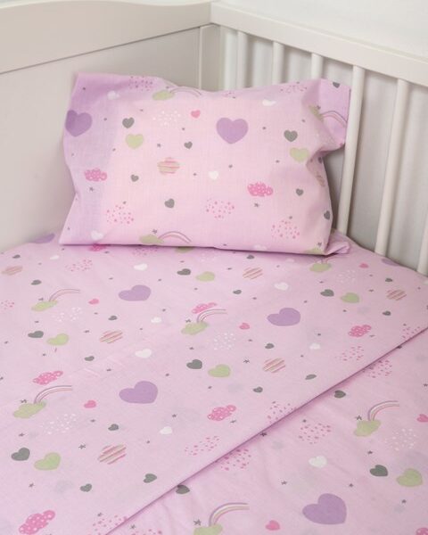 Naf Naf Little Hearts 302 - Lila Σεντόνια σετ