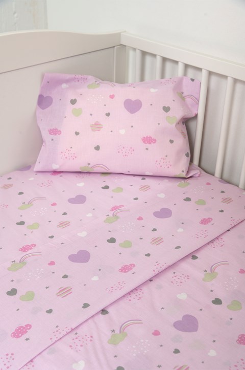 Naf Naf Little Hearts 302 - Lila Σεντόνια σετ