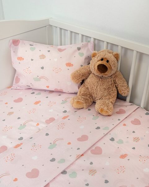 Naf Naf Little Hearts 302 - Pink Σεντόνια σετ