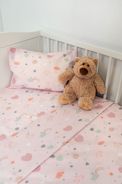 Naf Naf Little Hearts 302 - Pink Σεντόνια σετ
