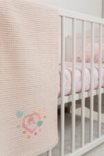 Naf Naf Little Hearts 302 - Pink βρεφική πικέ κουβέρτα - Image 5
