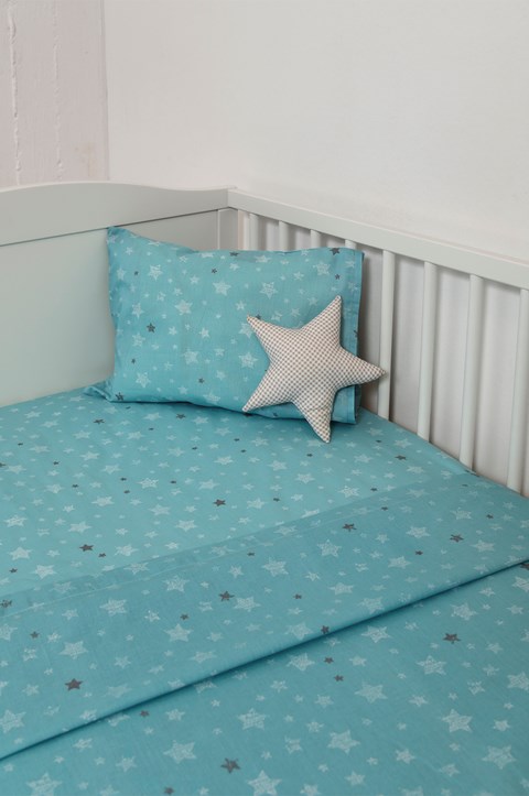 Naf Naf Little Hello Star 304 - Blue Σεντόνια σετ