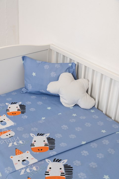 Naf Naf Little Zoo 301 - Blue Σεντόνια σετ