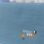 Naf Naf Little Zoo 301 - Blue βρεφική πικέ κουβέρτα