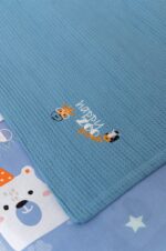 Naf Naf Little Zoo 301 - Blue βρεφική πικέ κουβέρτα - Image 3