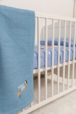 Naf Naf Little Zoo 301 - Blue βρεφική πικέ κουβέρτα - Image 5