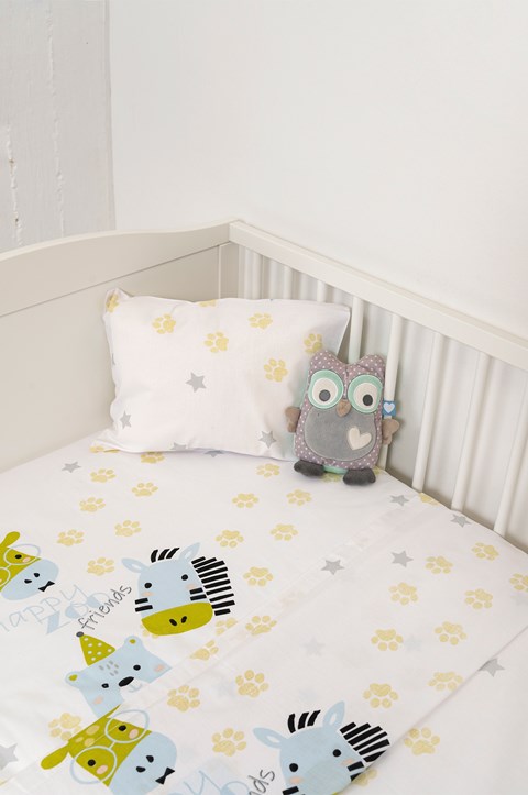 Naf Naf Little Zoo 301 - White Σεντόνια σετ