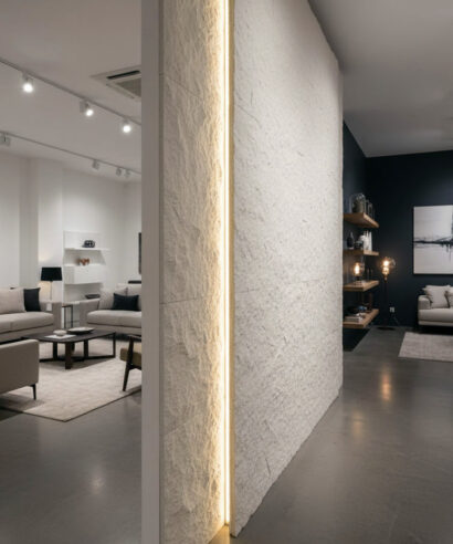 PANEL ΕΥΚΑΜΠΤΗΣ ΠΕΤΡΑΣ 108010 ROUGH GRANITE 60/1200mm PURE WHITE NewPlan - 7 39 108010 60120 2