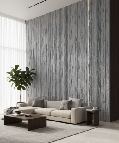 PANEL ΕΥΚΑΜΠΤΗΣ ΠΕΤΡΑΣ 111040 MURETTO STONE 60/1200mm LIGHT GREY NewPlan - 7 39 111040 60120 3