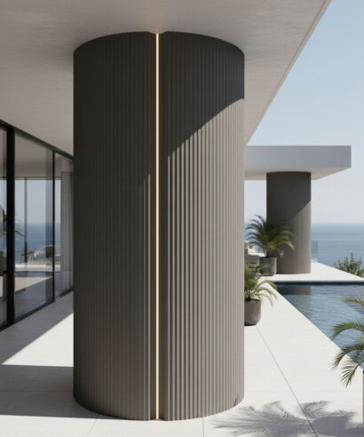 PANEL ΕΥΚΑΜΠΤΗΣ ΠΕΤΡΑΣ 113050 RIPPLE BOARD 60/1200mm MEDIUM GREY NewPlan - 7 39 113050 60120 3