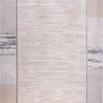 ΧΑΛΙ VELVET MODERN 9249/Beige White - 160εκ - Στρόγγυλο