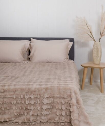 Naf Naf CozyBlanket Light Greize - Naf Naf fur blanket cosy double