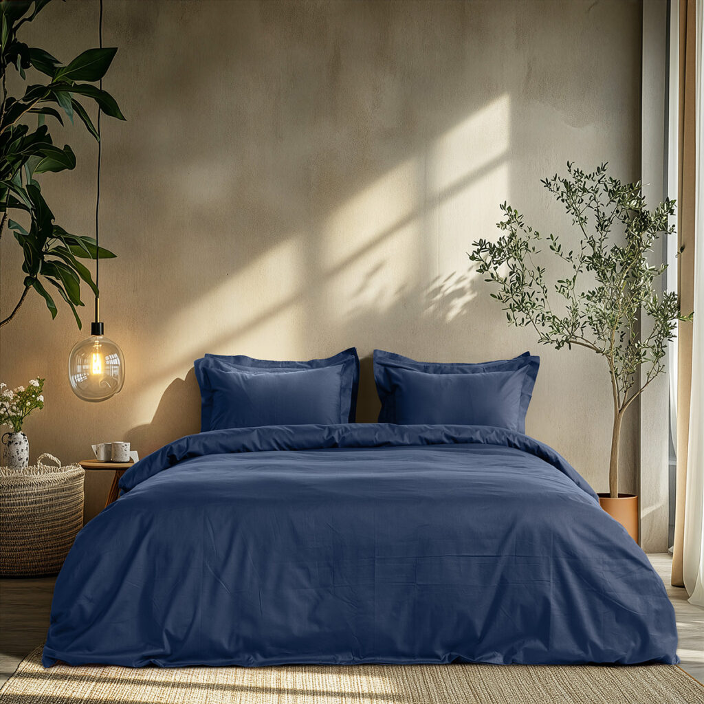 Beauty Home Ζεύγος μαξιλαροθήκες μονόχρωμες Art 1700 Harmony 52x73 Μπλε