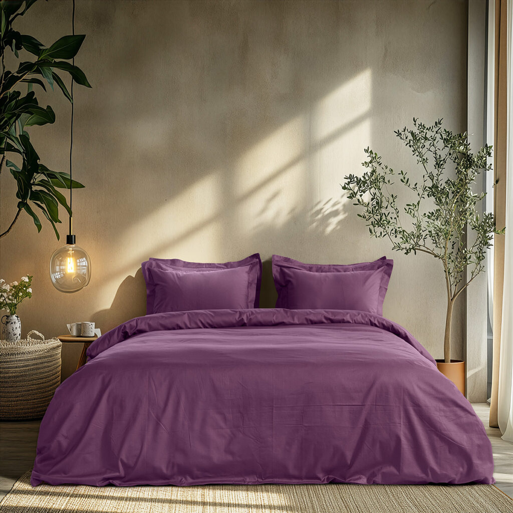 Beauty Home Ζεύγος μαξιλαροθήκες μονόχρωμες Art 1700 Harmony 52x73 Μωβ