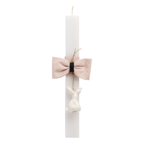 Beauty Home ΛΑΜΠΑΔΑ ΛΕΥΚΗ 33cm ΣΚΥΛΑΚΙ ΠΟΡΣΕΛΑΝΙΝΟ ΕΚΡΟΥ