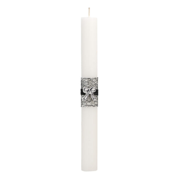 Beauty Home ΛΑΜΠΑΔΑ ΛΕΥΚΗ 25cm ΞΥΛΙΝΟ ΣΤΟΙΧΕΙΟ ΦΙΟΓΚΟΣ
