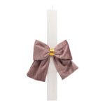 Beauty Home ΛΑΜΠΑΔΑ ΛΕΥΚΗ 33cm ΒΕΛΟΥΔΙΝΟΣ ΦΙΟΓΚΟΣ ΣΑΠΙΟ ΜΗΛΟ