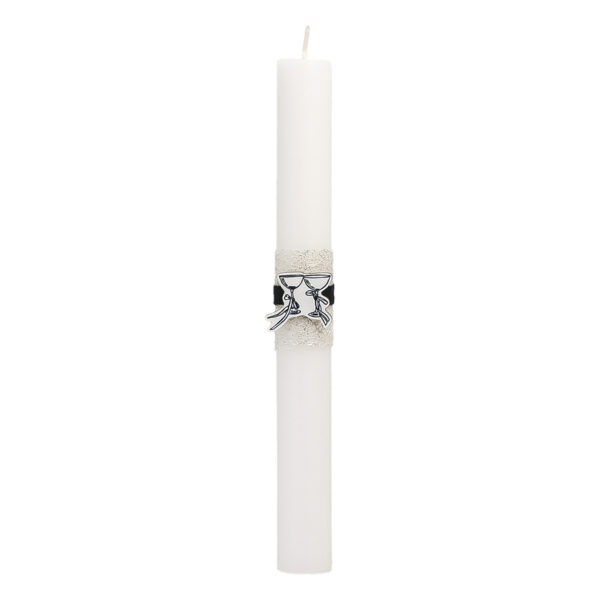 Beauty Home ΛΑΜΠΑΔΑ ΛΕΥΚΗ 25cm ΞΥΛΙΝΟ ΣΤΟΙΧΕΙΟ ΠΟΤΗΡΙΑ