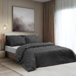 Beauty Home Σετ πάπλωμα υπέρδιπλο Art 10101 Fancy 220x240 Μαύρο