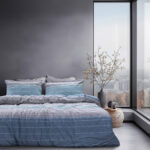 Beauty Home Σετ σεντόνια υπέρδιπλα με λάστιχο Glory Art 12373 170x200+32 Γκρι