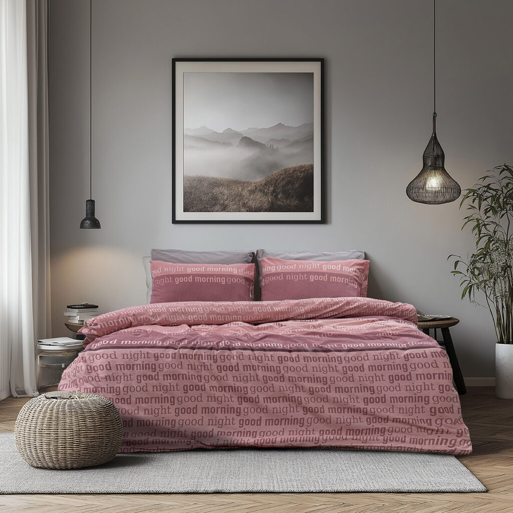 Beauty Home Σετ σεντόνια υπέρδιπλα με λάστιχο Glory Art 12374 170x200+32 Σάπιο Μήλο