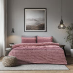 Beauty Home Σετ σεντόνια υπέρδιπλα με λάστιχο Glory Art 12374 170x200+32 Σάπιο Μήλο