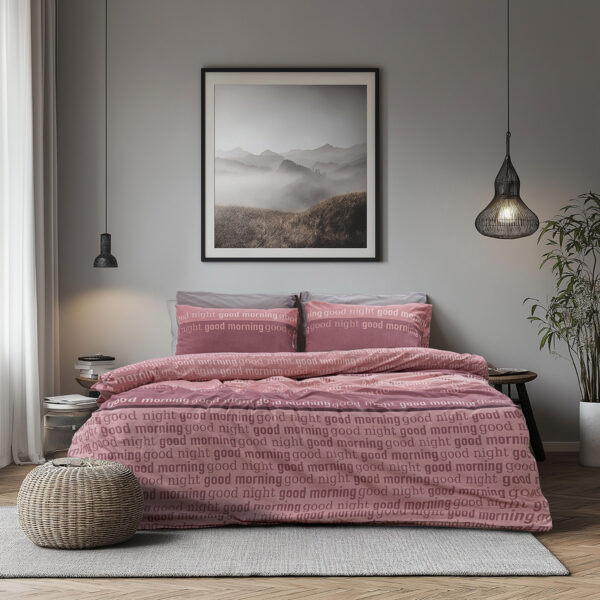Beauty Home Σετ σεντόνια υπέρδιπλα με λάστιχο Glory Art 12374 170x200+32 Σάπιο Μήλο
